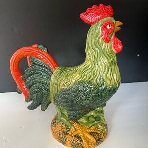 Ceramic Rooster Figurine 13,5”